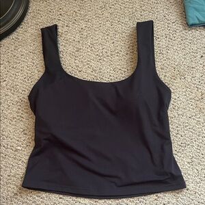 Fabletics Gray Backless Tank Top